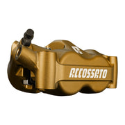 Accossato 100mm Monoblock radial brake caliper left - Gold