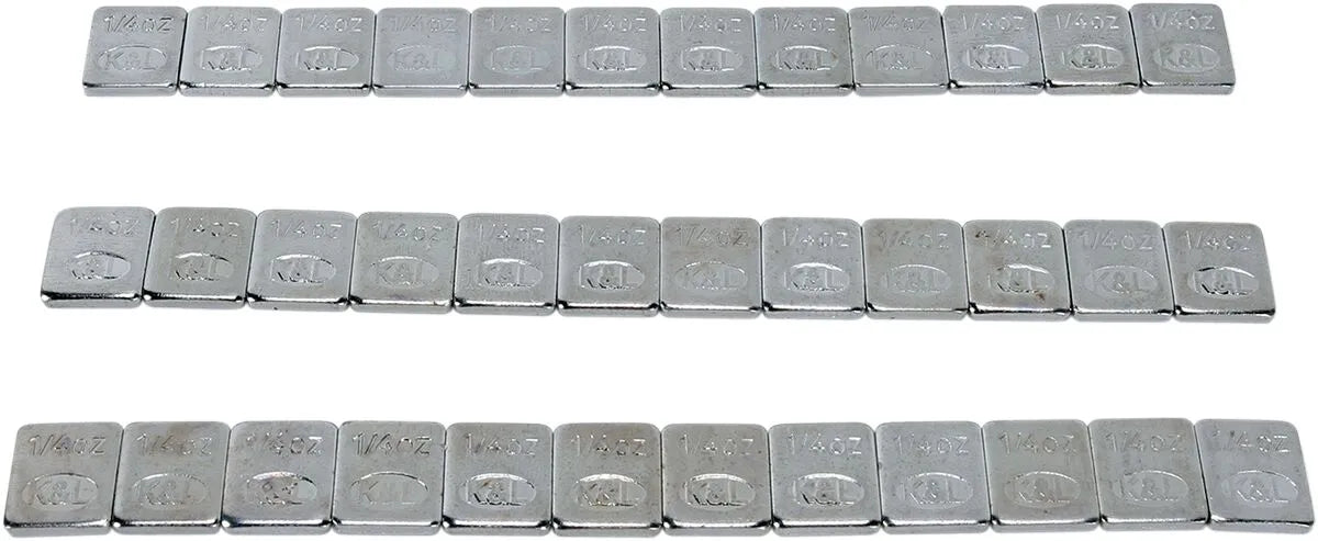 K&L Supply Quickstick Steel Stick-On Wheel Weights Silver 360