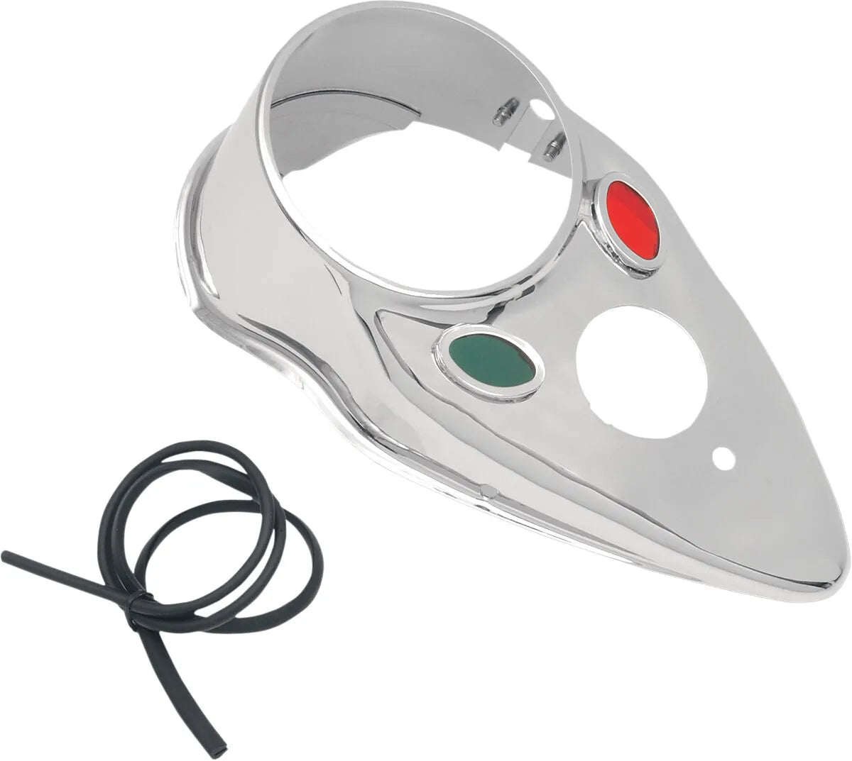 Drag Specialties Cat Eye Dash Cover - Chrome