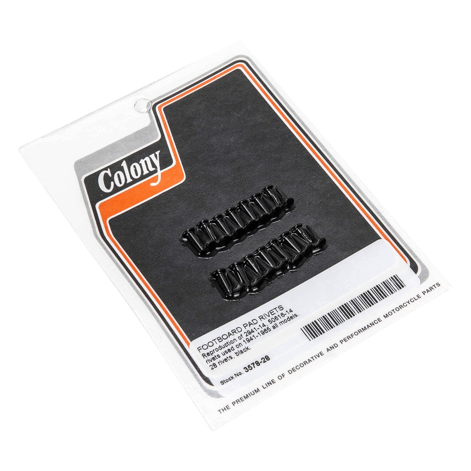 Colony Footboard pad rivets - Black