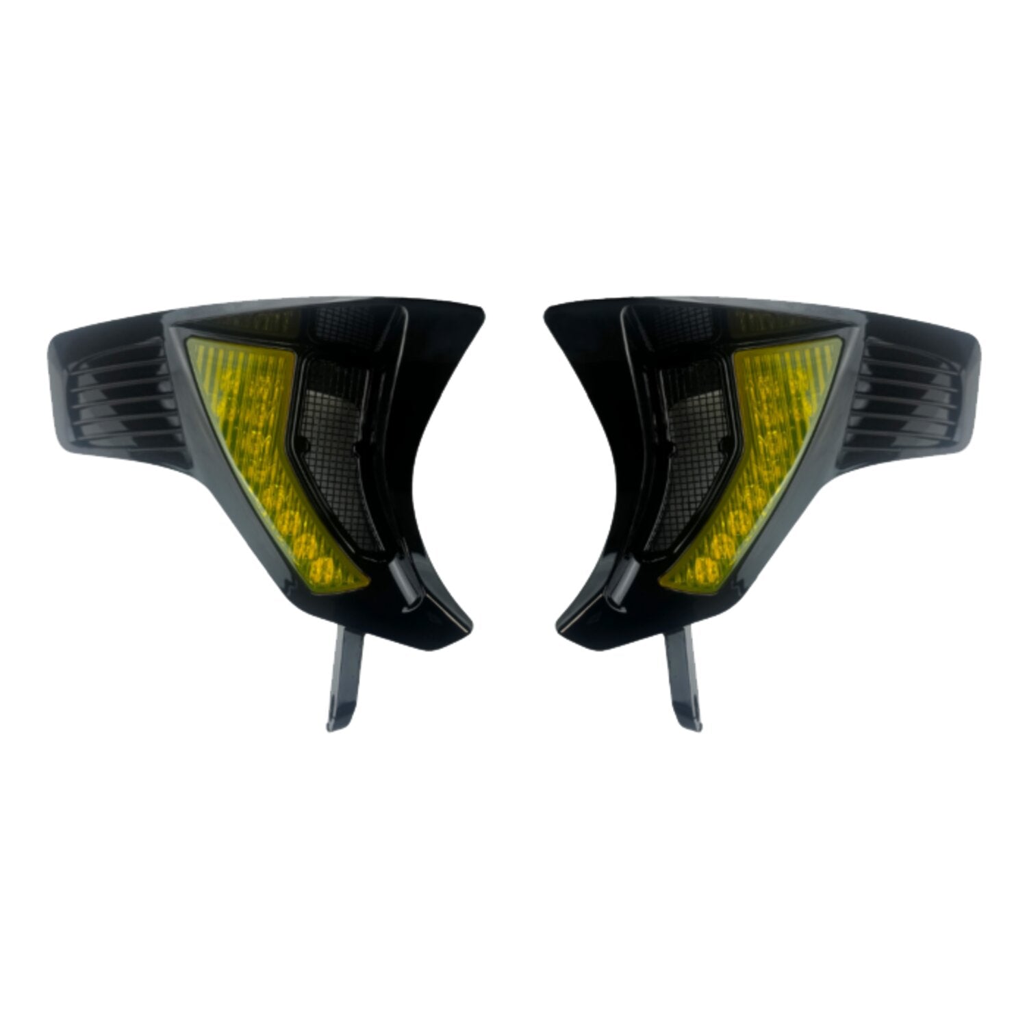 Custom Dynamics turn signal LED vent inserts - Front - Black