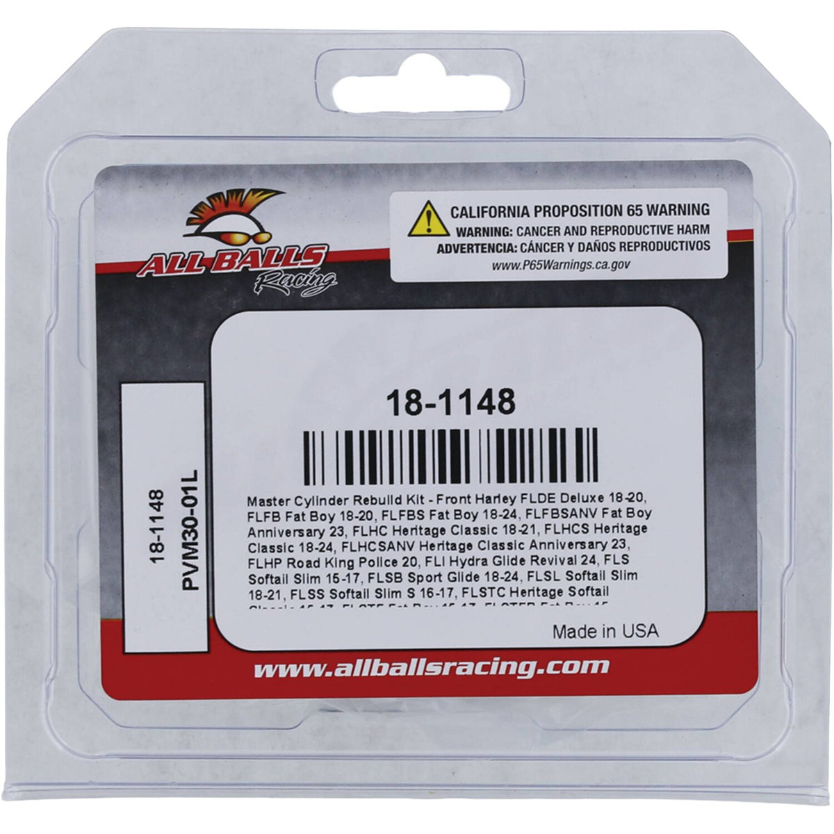 All Balls master cylinder rebuild kit - Front - Single disc