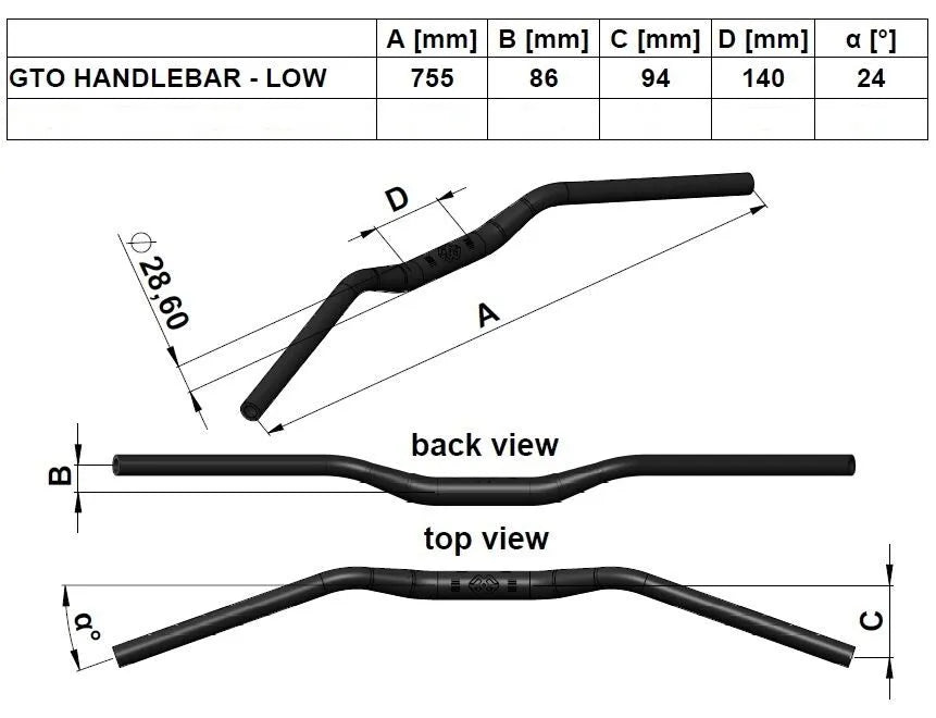 Gilles Tooling Gt Oversize Low Handlebar - Gold