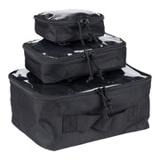 Army Surplus Organizer transparent set 3pcs black