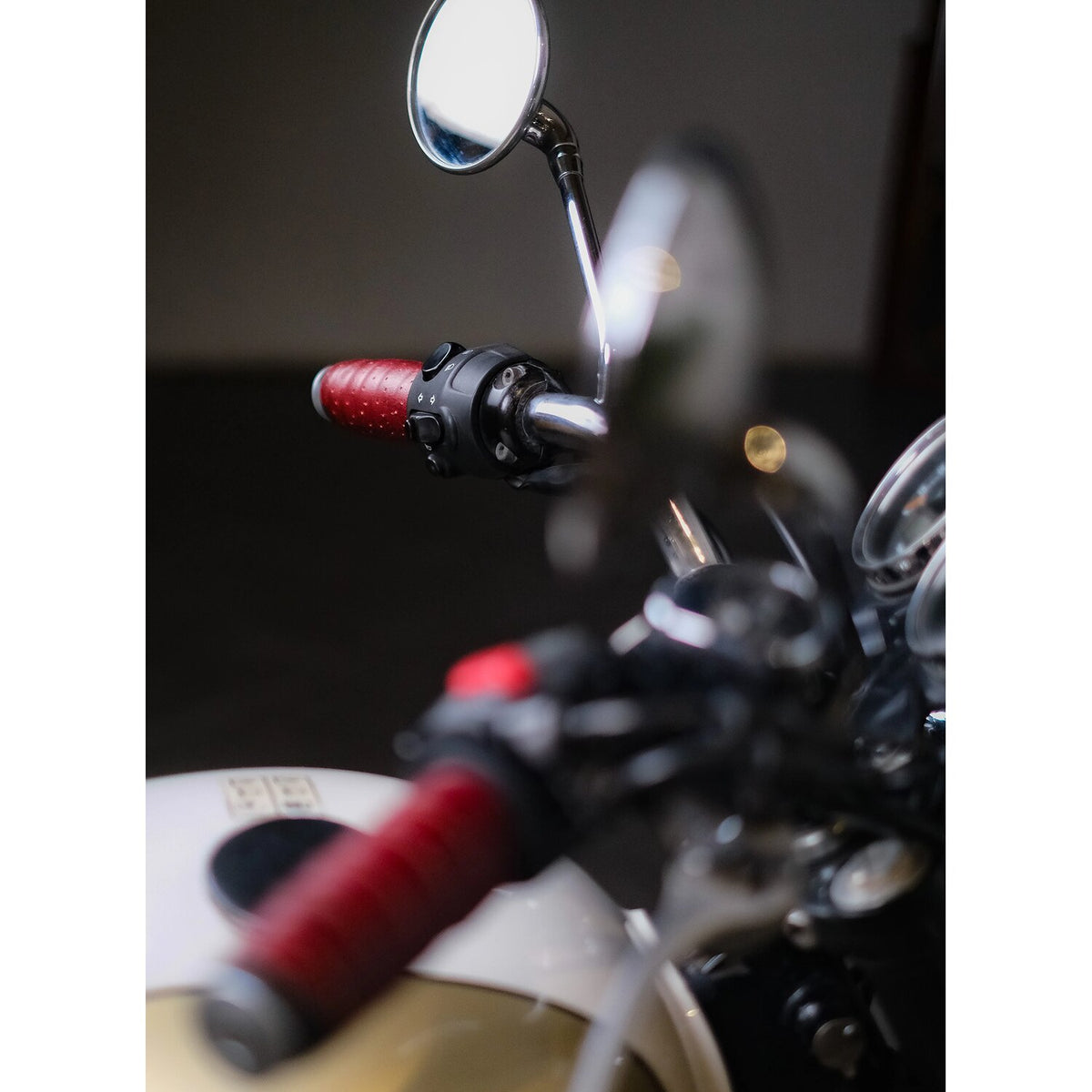 Trip Machine handlebar grip wraps - Cherry Red perforated