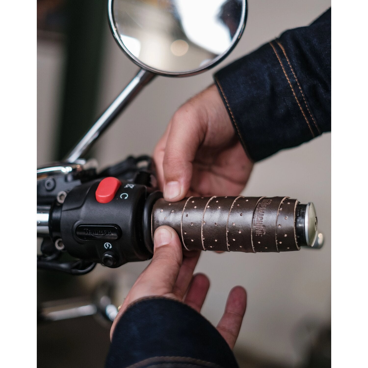 Trip Machine handlebar grip wraps - Dark Brown Caffeine perf