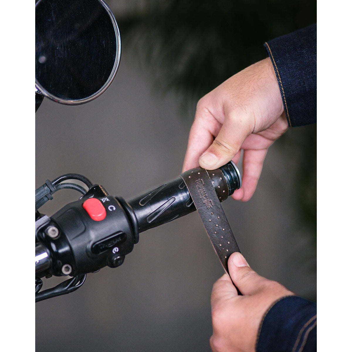 Trip Machine handlebar grip wraps - Dark Brown Caffeine perf