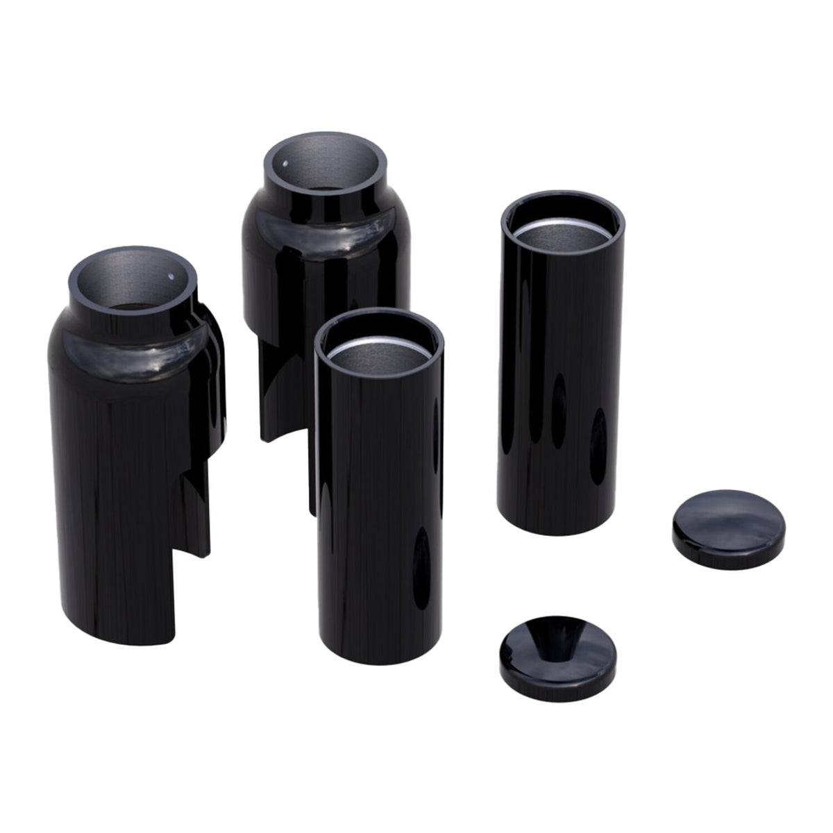 Rick's Motorcycles fork cover kit 6-piece - Black
