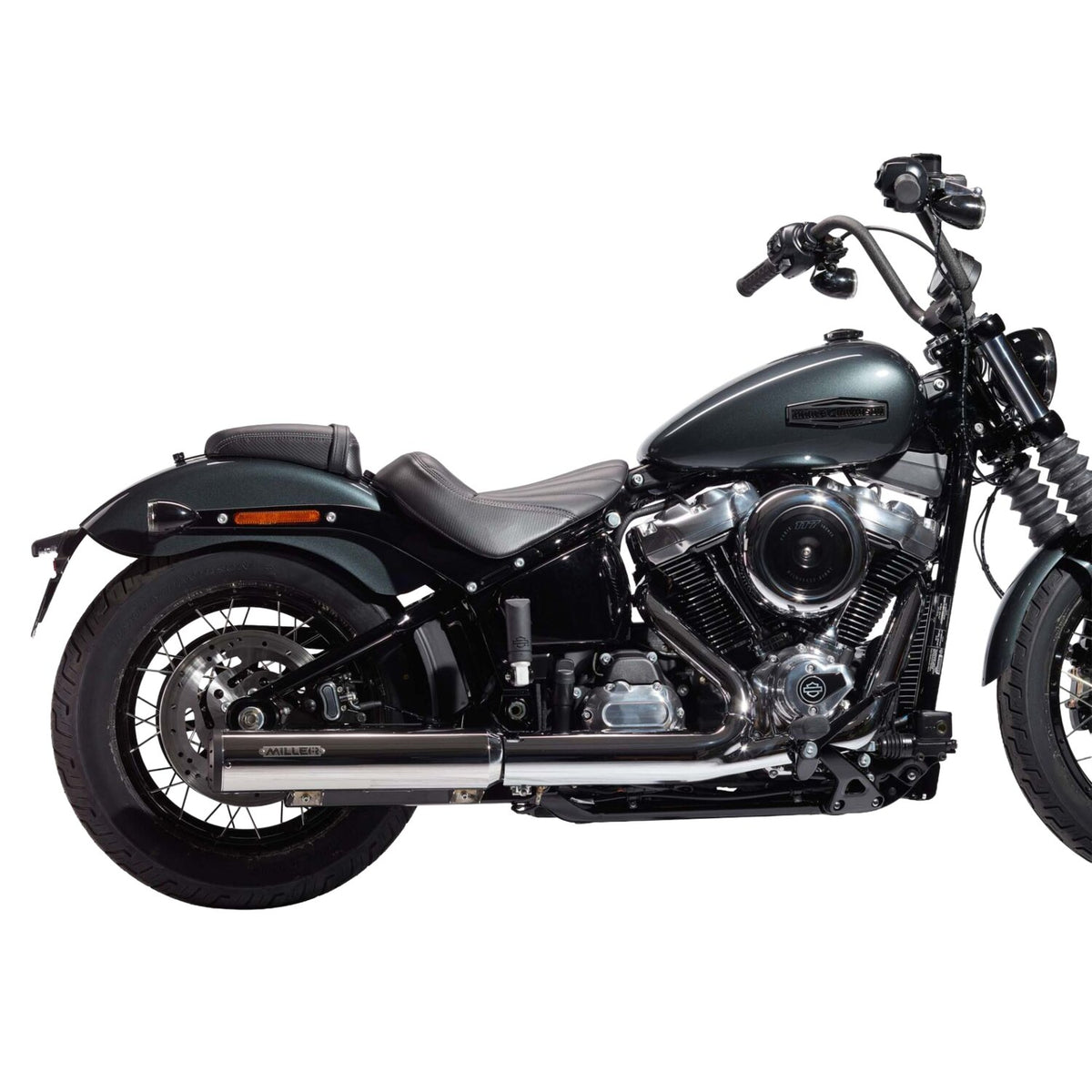Miller Exhaust Miller Liberty Slip-On polished End cap Standard black