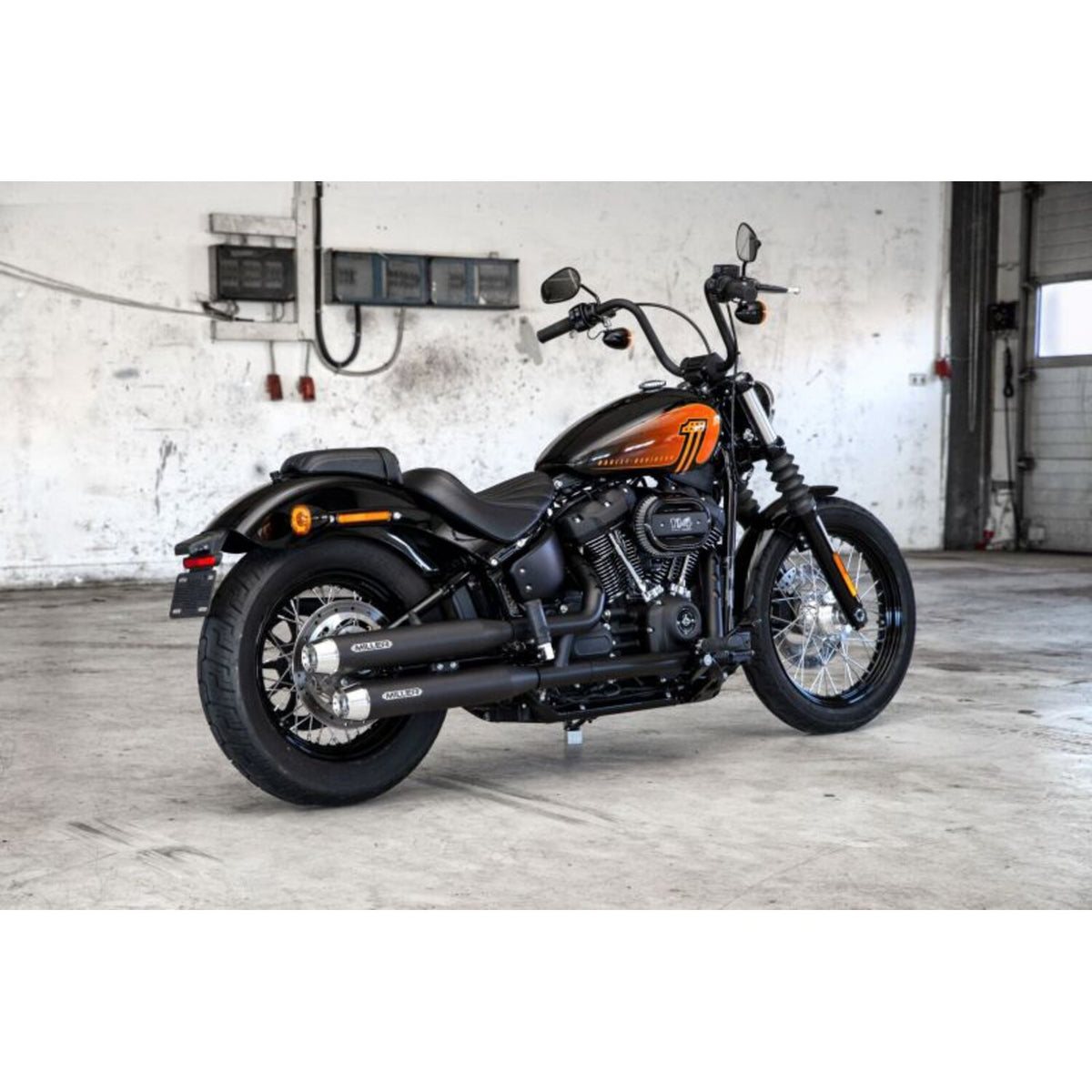 Miller Exhaust Miller Destiny Slip-Ons black End cap Tapered polished