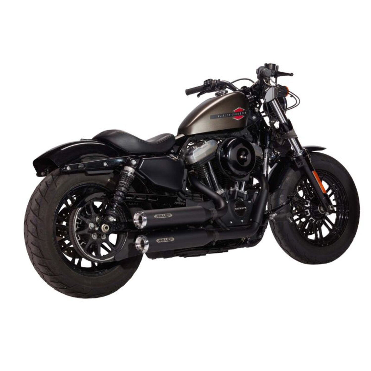 Miller Exhaust Miller Straight Devil Exh-Syst - blk - Endcap Std - pol