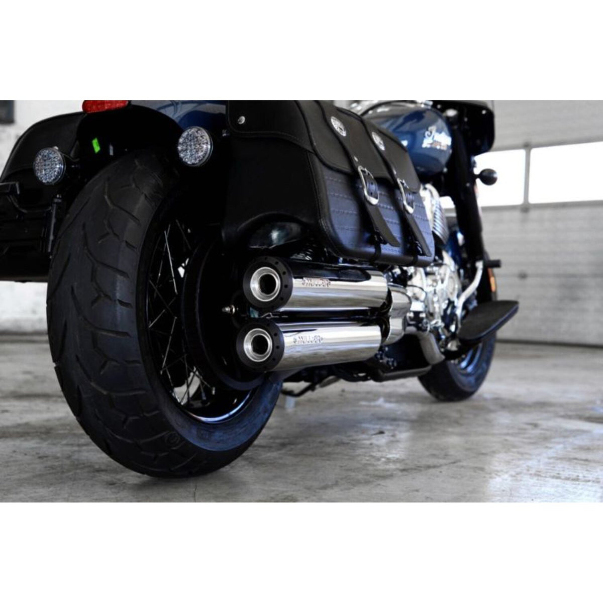Miller Exhaust Miller Omaha II Slip-Ons polished End cap Standard black