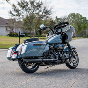 Track Series 2-1 slip-on muffler - Black - Slash Cut
