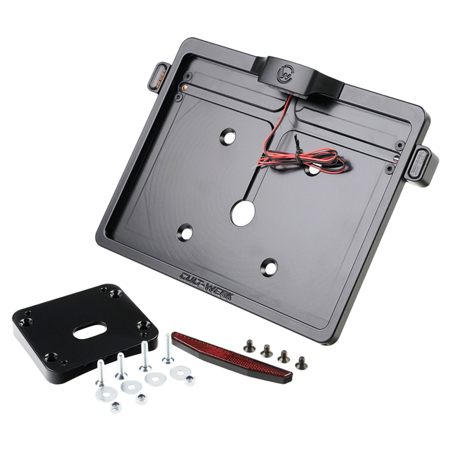 Cult-Werk license plate bracket V1 - With 3-1 light combo