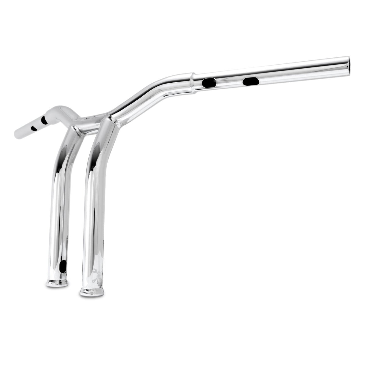 Burly Dominator raked 1-1/4" T-bar 12" rise - Chrome