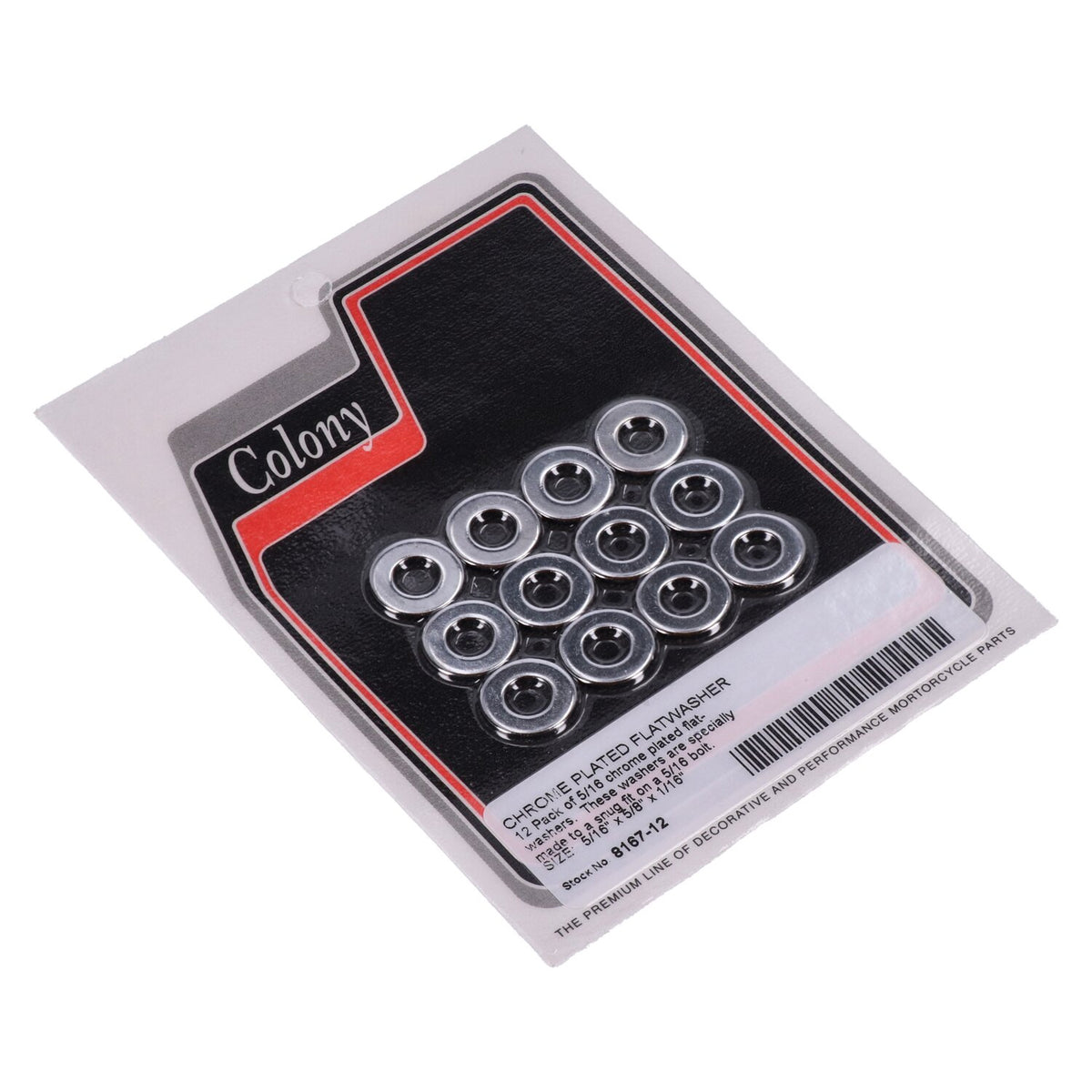 Colony Flatwashers 5/16" Chrome plated