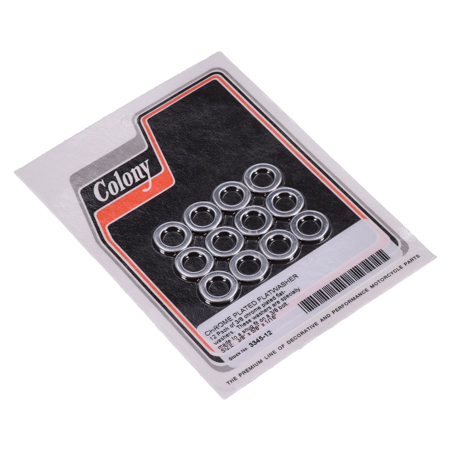 Colony Flatwashers 3/8" Chrome plated