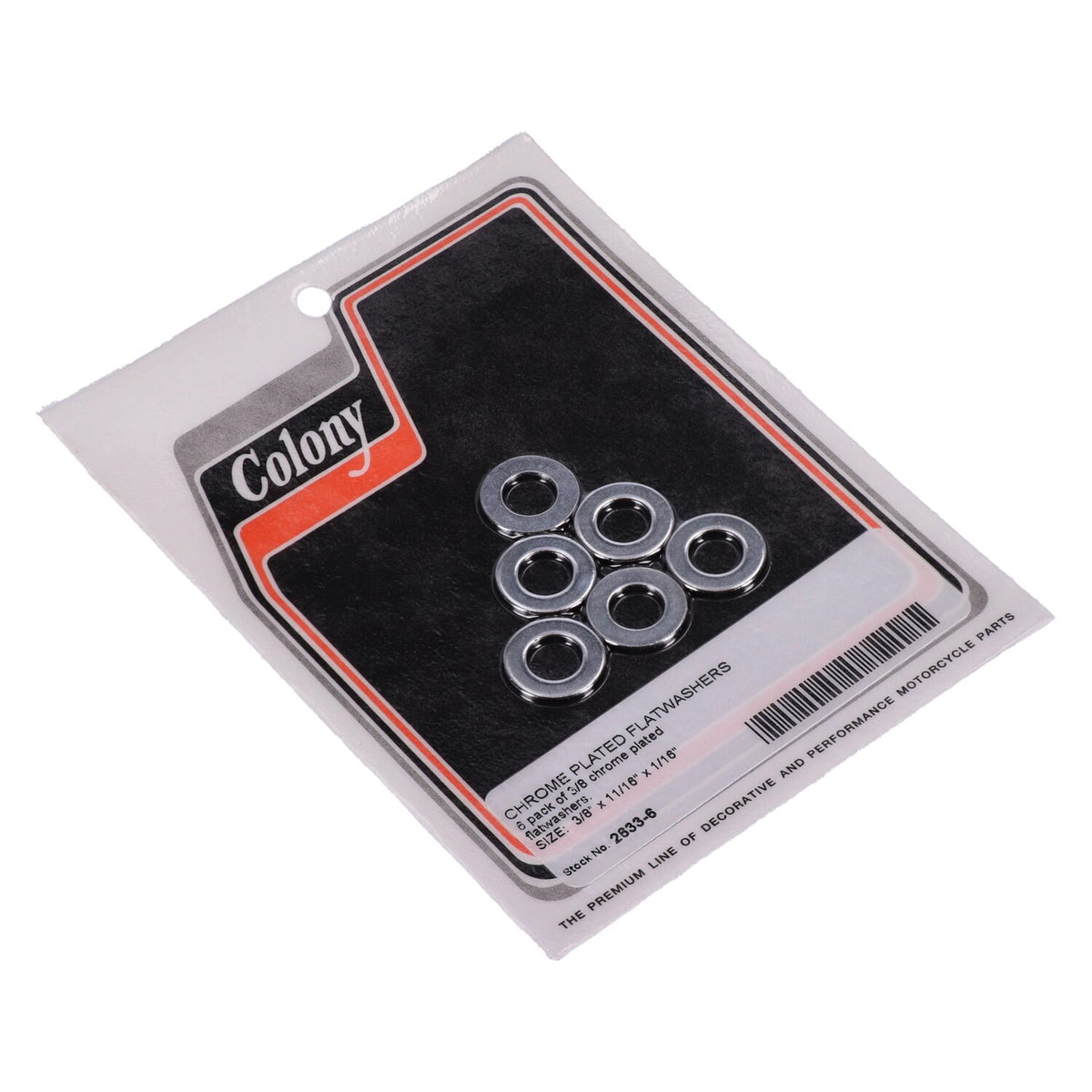 Colony Flatwashers 3/8" Chrome plated