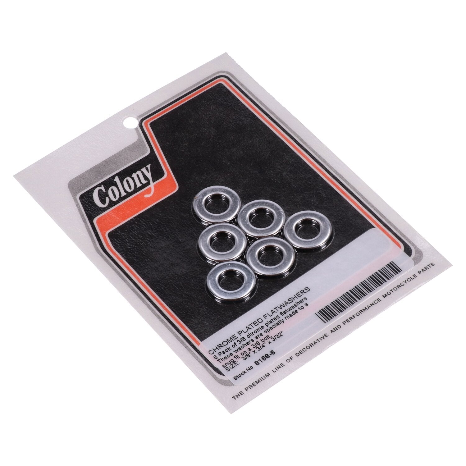 Colony Flatwashers 3/8" Chrome plated