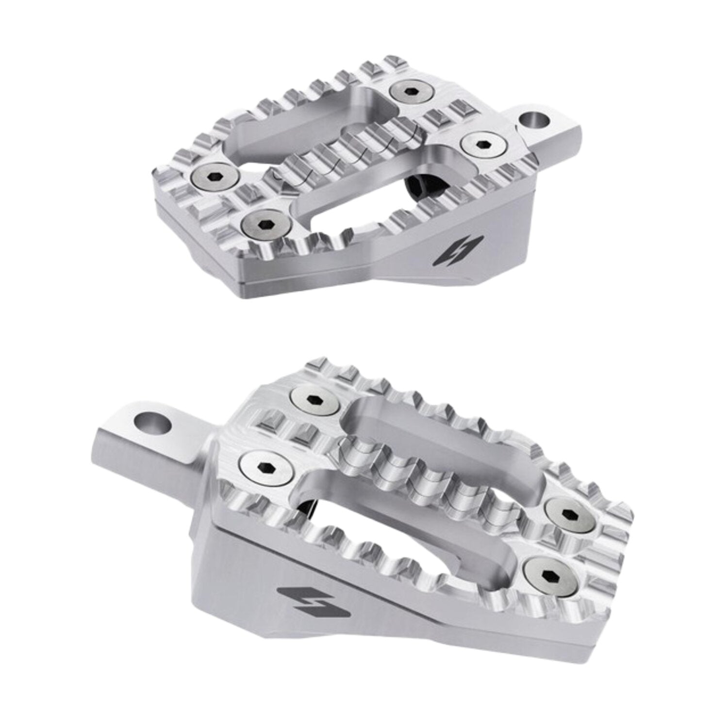 Kraus EXO foot peg set - Machined alu top / Machin - alu base