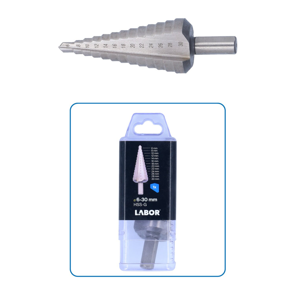 Labor HSS-G step drill bit ø4-12mm