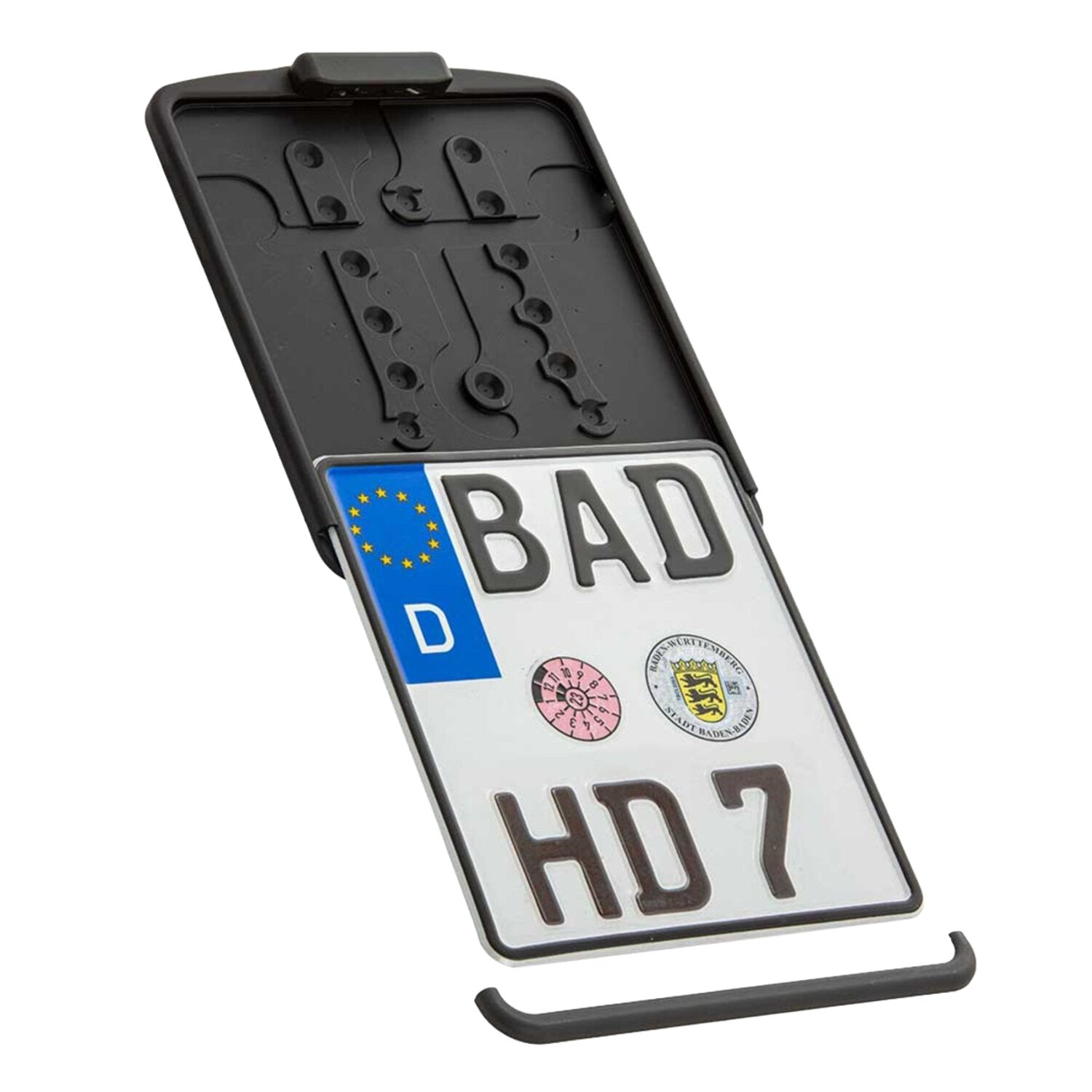 Rick's Motorcycles Slide In License Plate 18x20cm blk matte