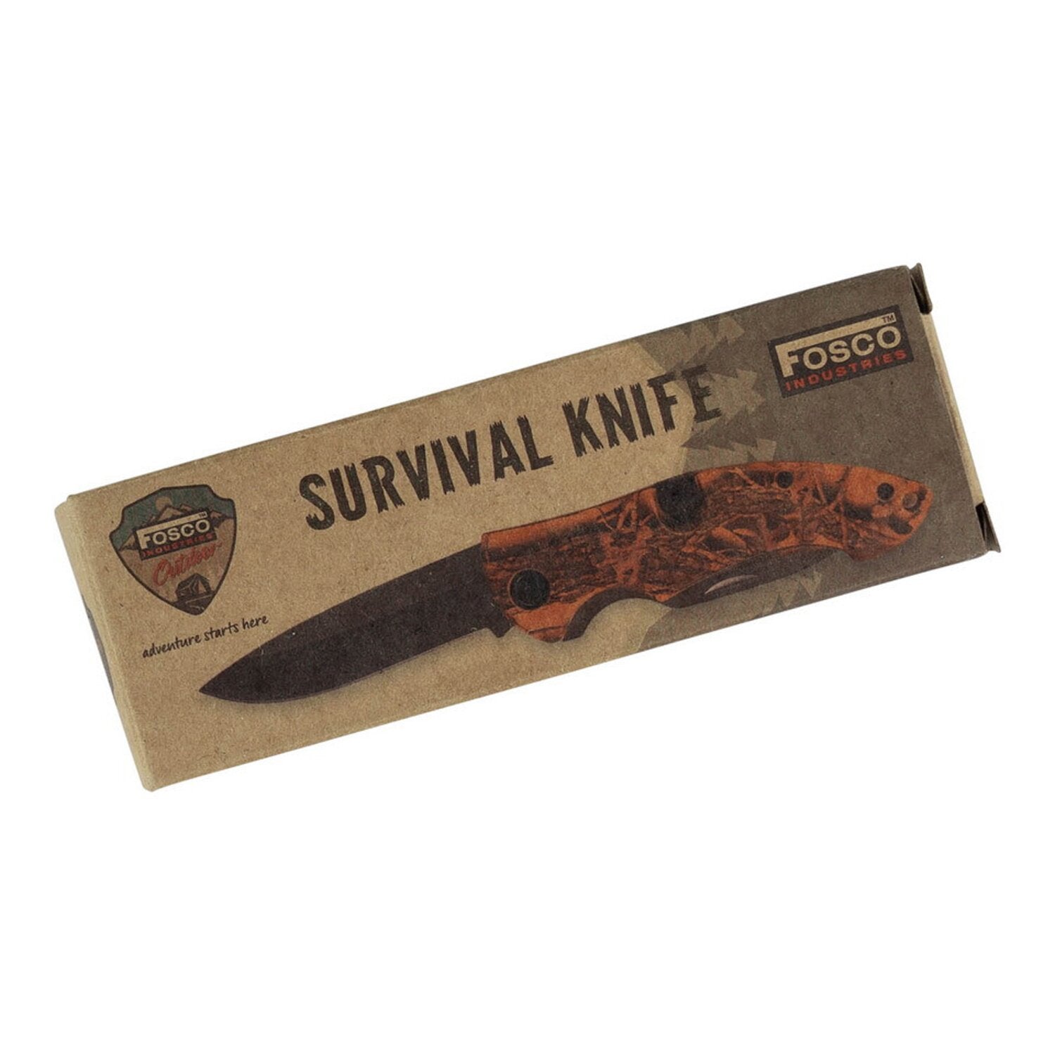 Army Surplus Survival Knife camo orange