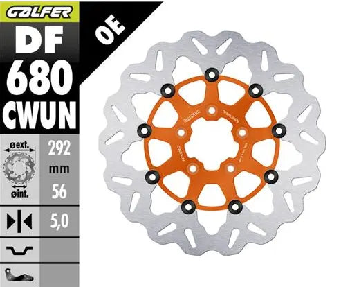 Galfer Floating Wave Brake Rotor For Motorcycle - Front