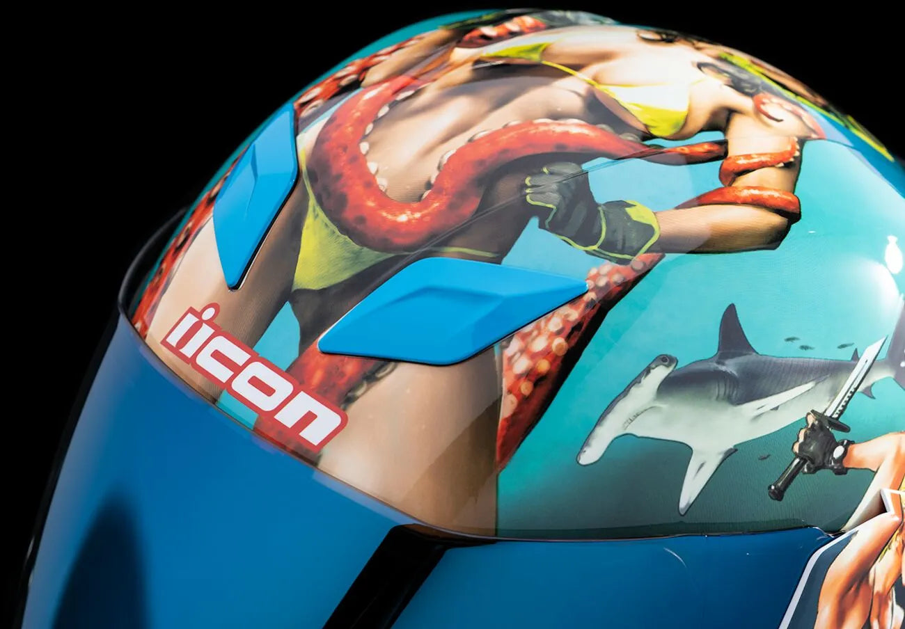 Icon Airflite Pleasuredome 4 Helmet Full Face Blue