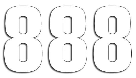 Blackbird Racing Number Plate Graphic 8 - 3 Pack
