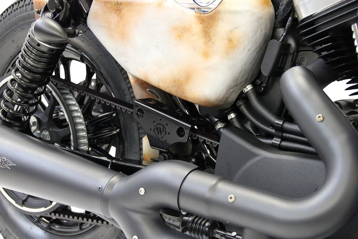 Cult Werk Short Belt Guard Black for Harley Davidson Sportster