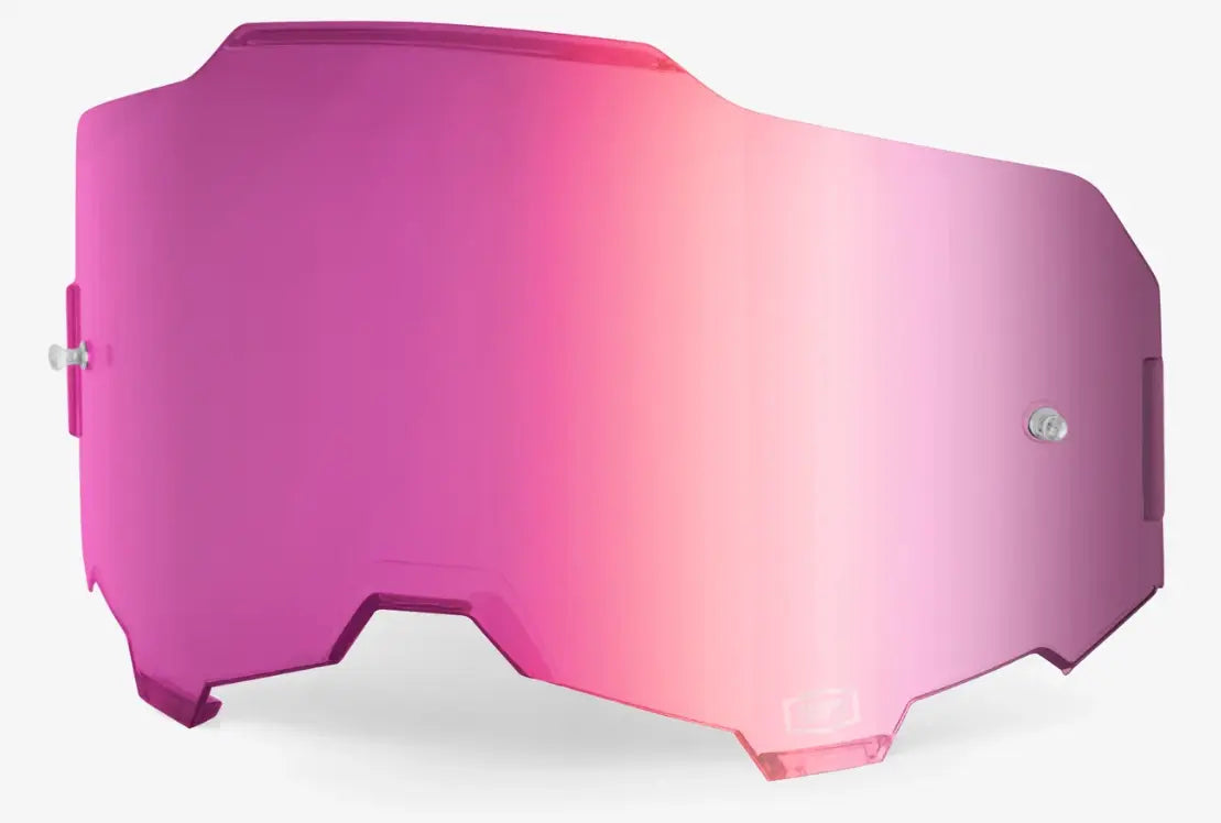 100% Armega ARmatic Injected Goggle Replacement Lens Pink Mirror