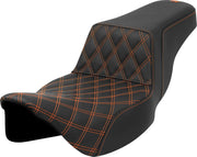 Saddlemen Lattice Stitch Step-up Seat - For Harley Davidson