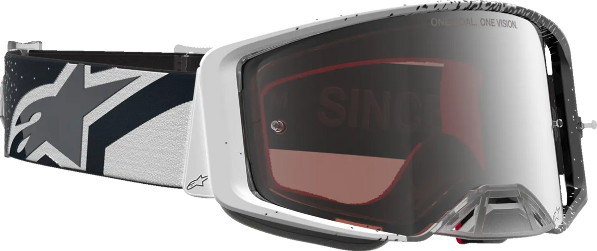 Alpinestars Supertech Hiten Goggles White Black Mirror-Silver