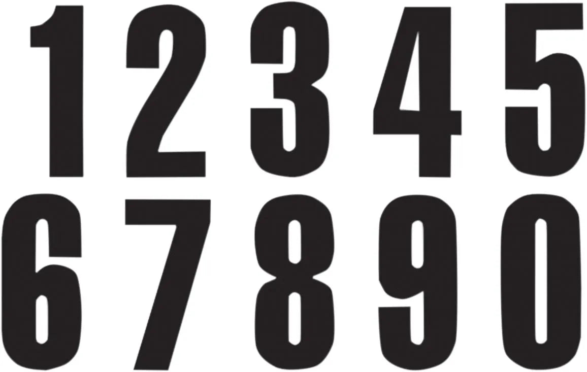 Blackbird Racing Number Plate Graphics - 3-digit Enduro