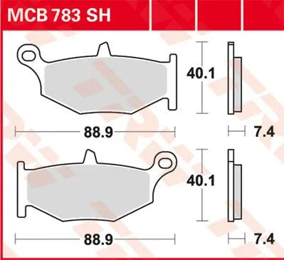Trw Sh Series Spiekane Metalowe Klocki Hamulcowe Tył - Tył