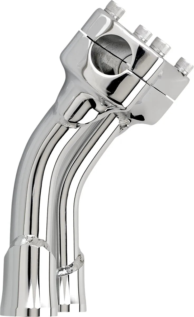 Biltwell Murdock O/S Pullback Risers - 6" Rise 2" Pullback - Chrome
