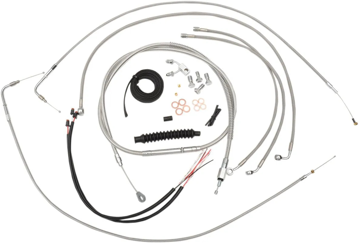 La Choppers Complete Handlebar Cable/Brake Line Kit for 15"-17"