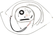 LA CHOPPERS Complete Stainless Braided Cable/Brake Line Kit