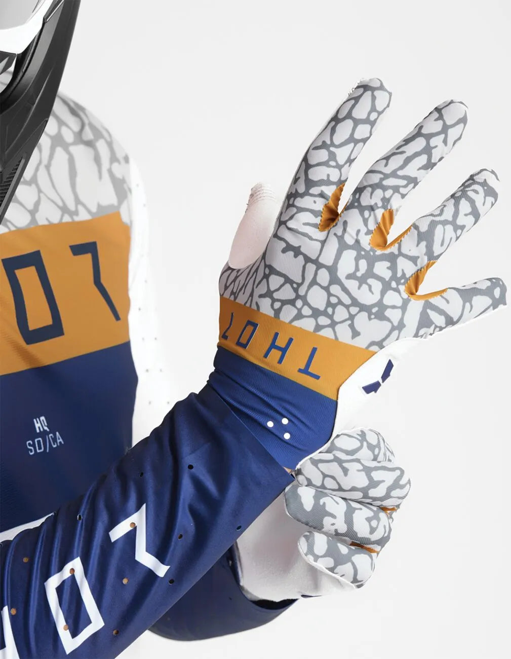 Thor Sportmode Bravo Gloves - Gray/Navy/White/Copper