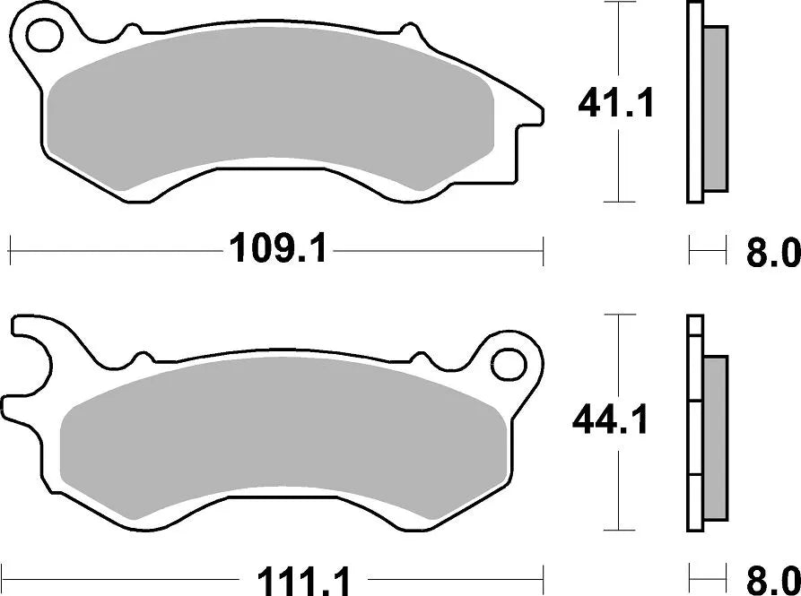 Sbs Hf Street Ceramic Brake Pads For Street & Cruising Use - Front