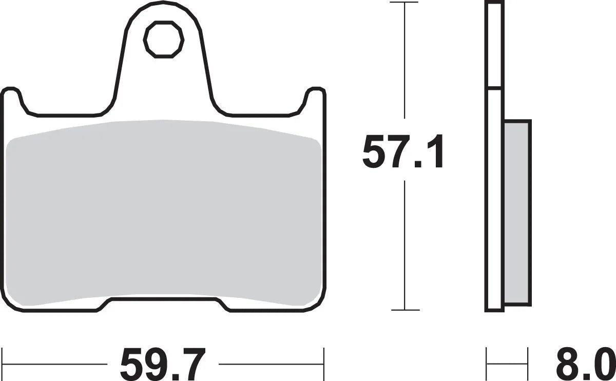 Spiekane Metaliczne Klocki Hamulcowe Sbs Do Harley/Buell - Tył