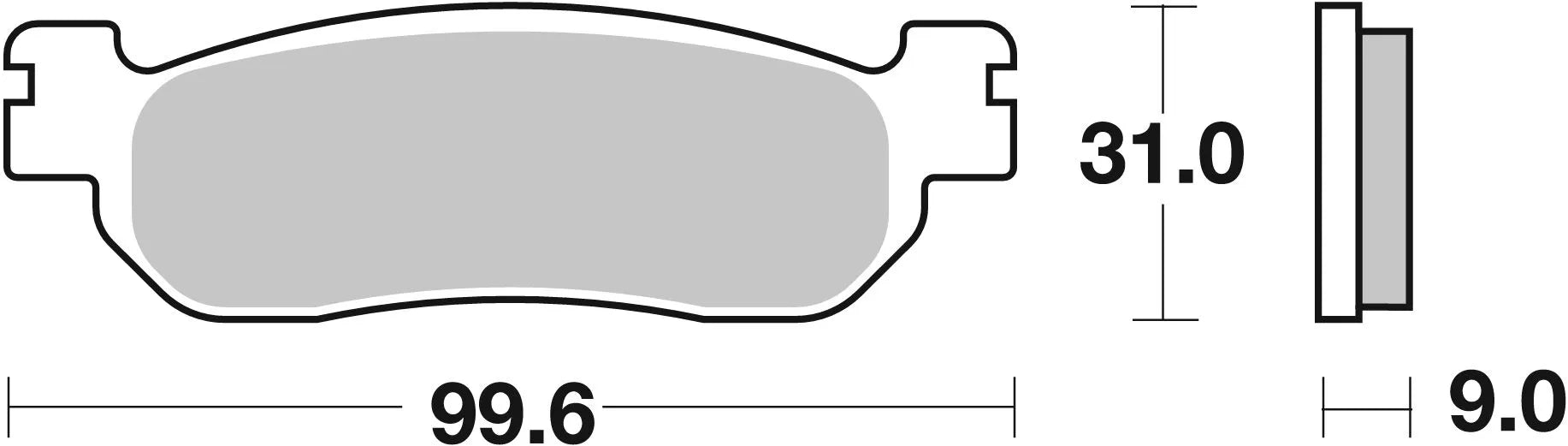 Sbs Ms Scooter Maxi Sintered Klocki Hamulcowe - Tył
