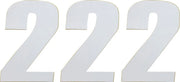 Moose Offroad Vinyl Race Numbers 6" White 3-pack