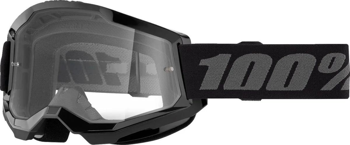 100% Strata 2 Goggle Black Clear Lens
