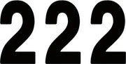 Factory Effex Pro Numbers Plate Graphic - Black Number 2
