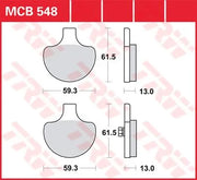 Trw All Round Spiekane Metalowe Klocki Hamulcowe - Przód