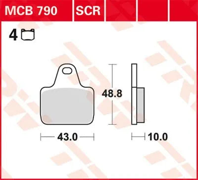 Trw Scr Series Spiekane Klocki Hamulcowe Wyścigowe