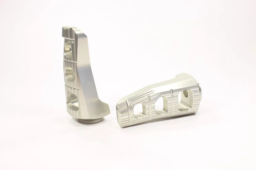 Gilles Tooling Footrest Kit - Silver Aluminum