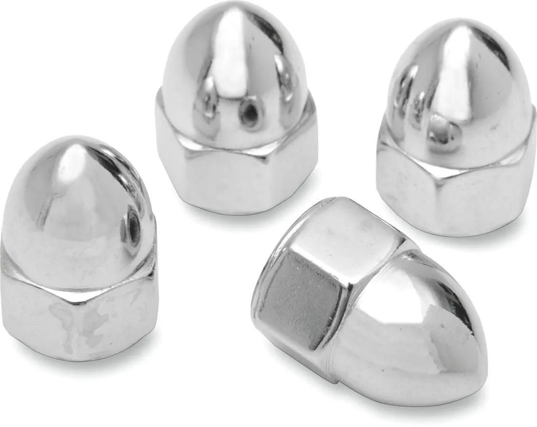 Drag Specialties Chrome Acorn Nuts 5/16-18 UNC 4-Pack